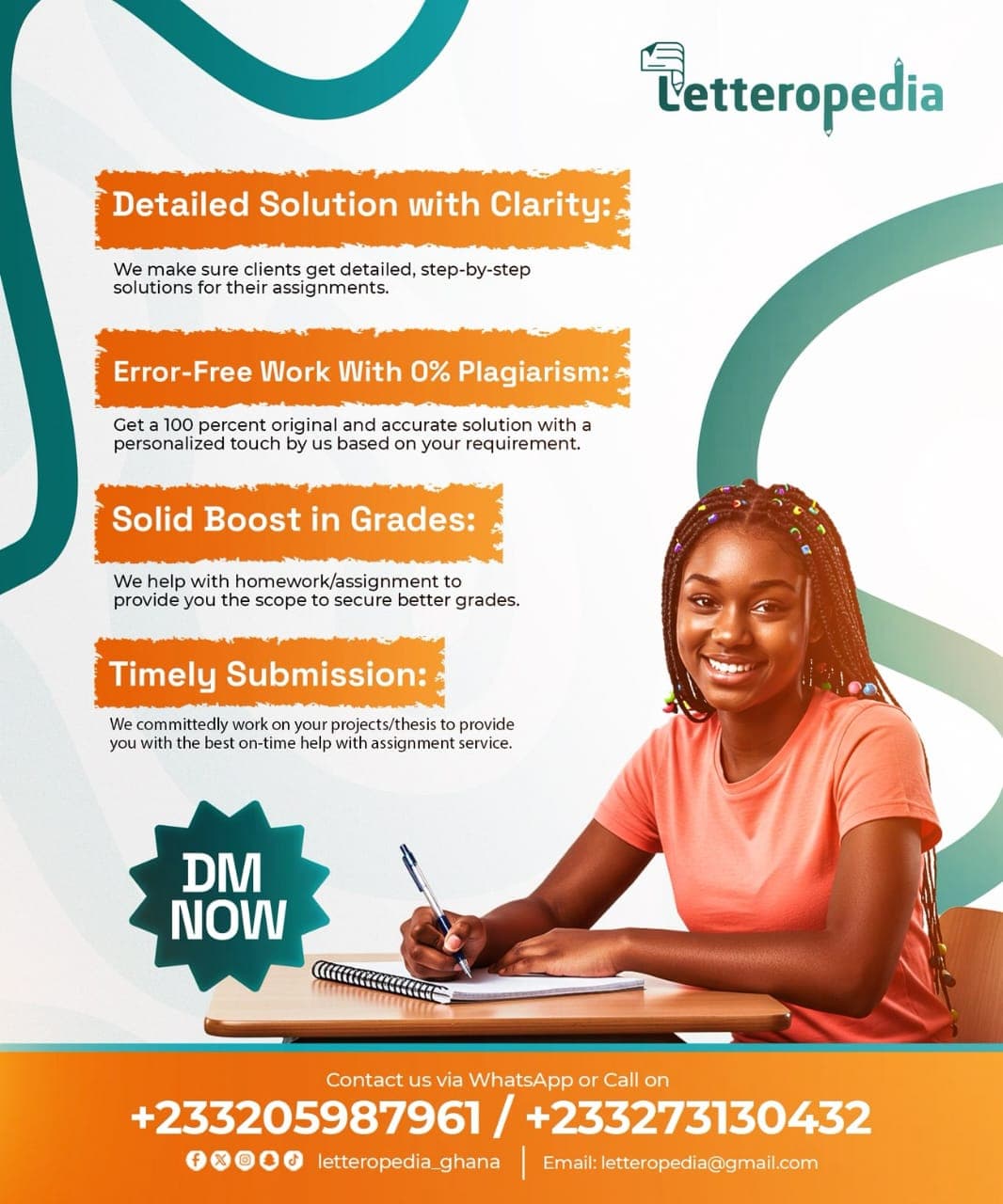 Letteropedia flyer: detailed solutions delivered with clarity